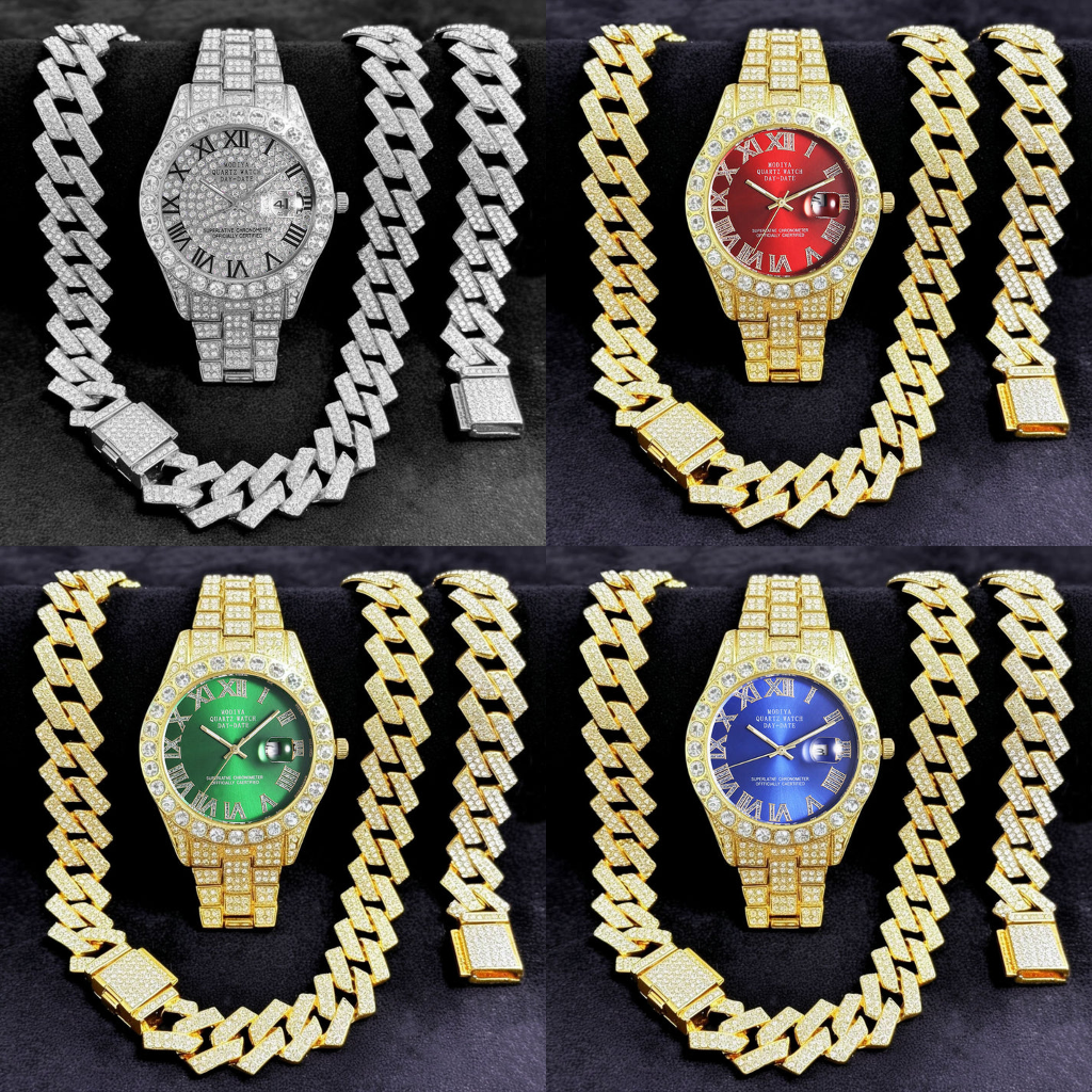 Shine in Every Moment: Women's 16-Piece Crystal Watch & Jewelry Set | ZÖXAIER