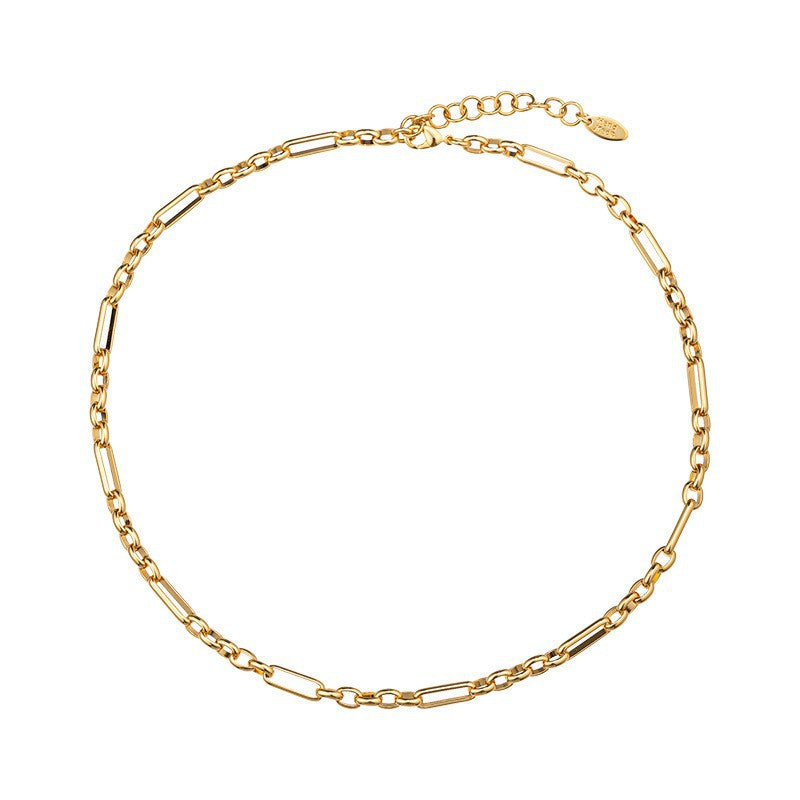 Lishan Versatile Bowknot Accessories Titanium Steel Metal Chain Series Layered Natural Stone Necklace Clavicle Chain for Women
