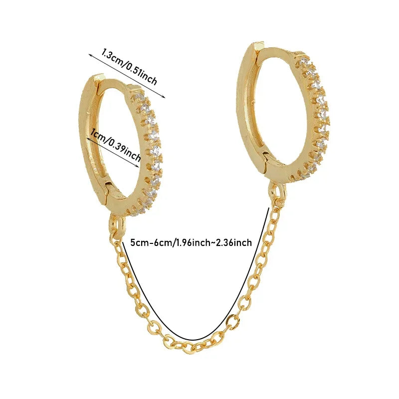 Europe and the United States cross-border luxury zircon earrings earrings fashion exquisite explosions ins wind earrings jewelry suit wholesale