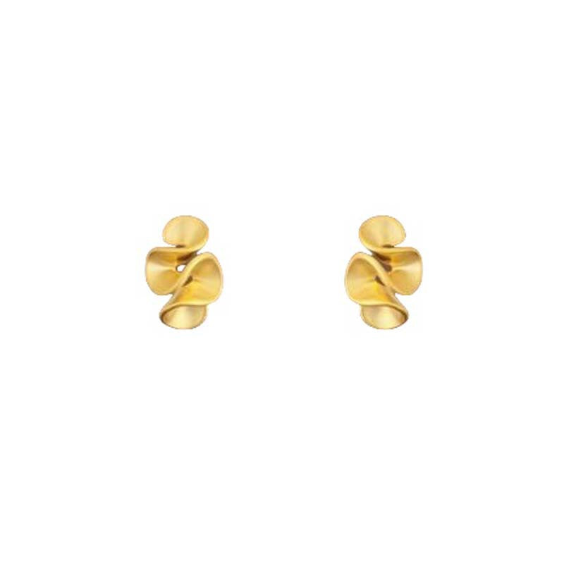 Dumb Golden Earrings Light Luxury High-end Atmospheric 2025 New Explosive Earrings Design Niche Unique Earrings for Women
