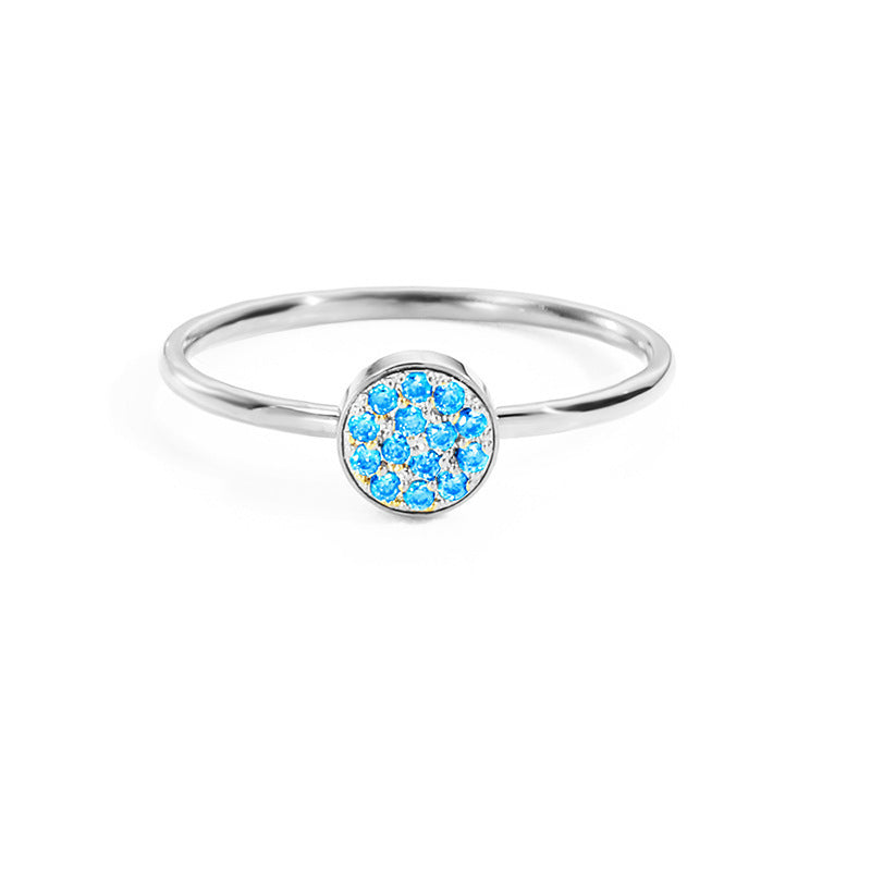 St.Delan Stainless Steel Full Diamond Ring Accessible Luxury Birthstone Ring Women's Titanium Steel Ring Cross-Border Jewelry Ring
