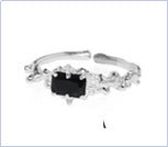 Thorn Rose Ring Women's ins Niche Design High-end Light Luxury Plain Silver Exquisite Sweet Adjustable Diet Ring