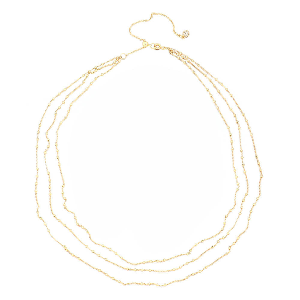 Lishan Versatile Bowknot Accessories Titanium Steel Metal Chain Series Layered Natural Stone Necklace Clavicle Chain for Women