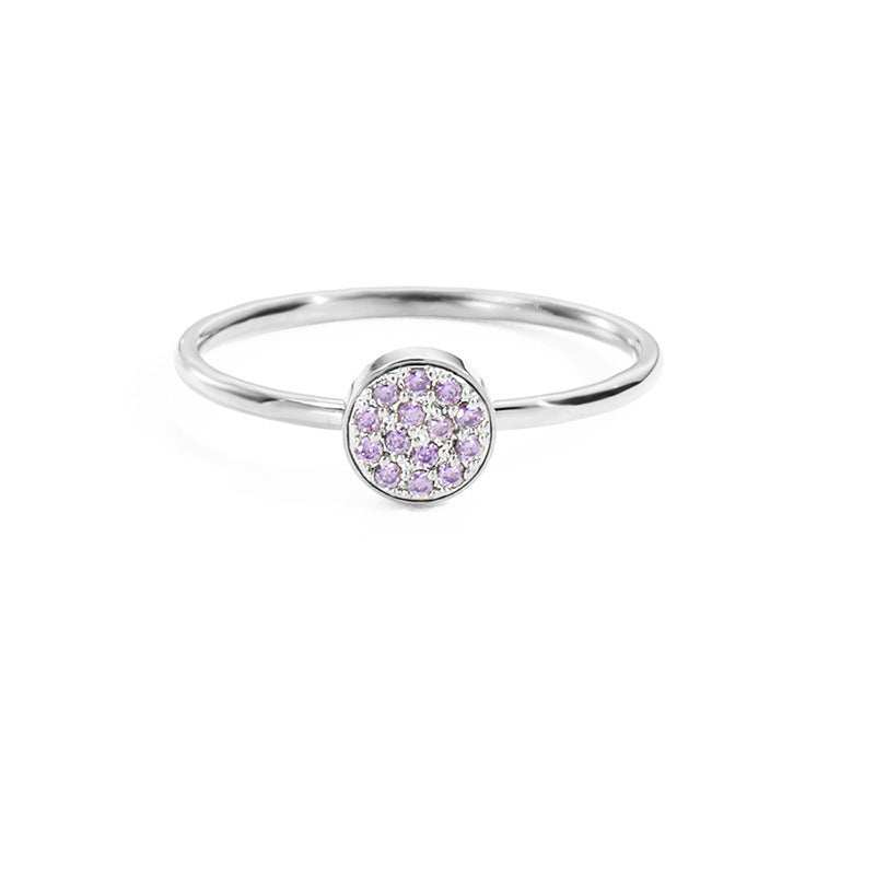 St.Delan Stainless Steel Full Diamond Ring Accessible Luxury Birthstone Ring Women's Titanium Steel Ring Cross-Border Jewelry Ring