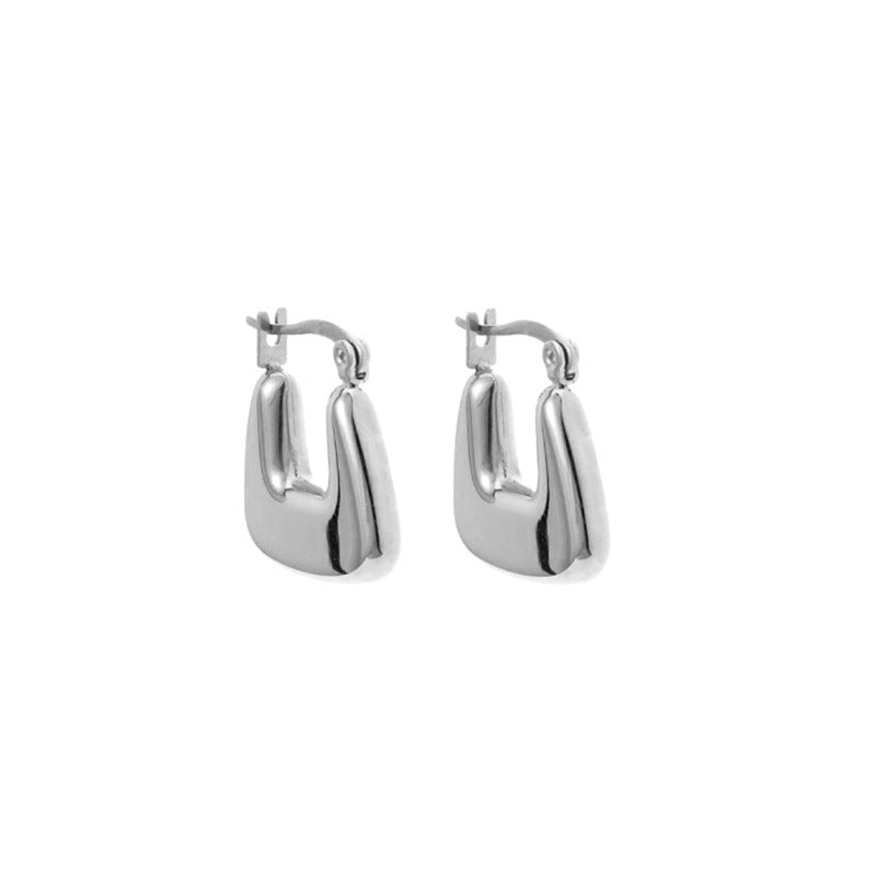 European and American Fashion Hot Style Ins Geometric High-End Retro Earrings French Style Accessible Luxury Stacking Set Earrings Jewelry