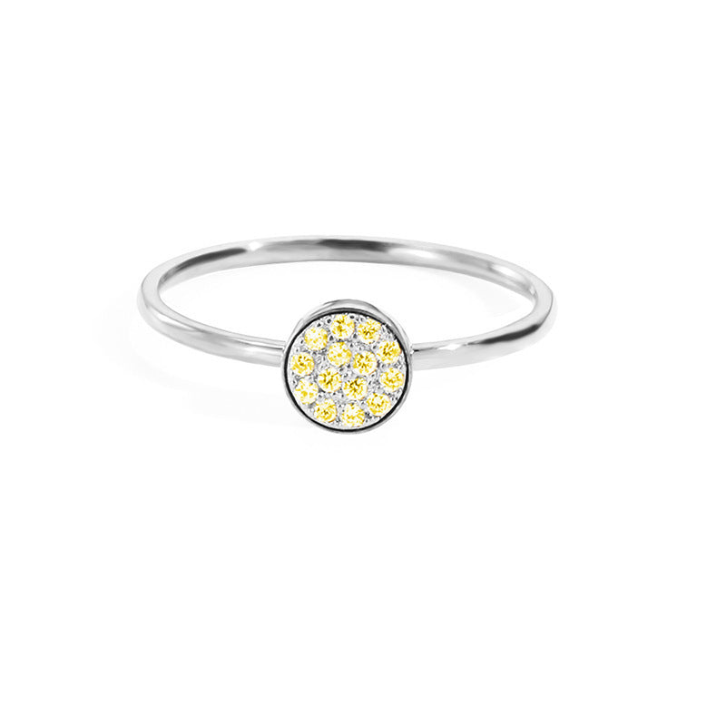 St.Delan Stainless Steel Full Diamond Ring Accessible Luxury Birthstone Ring Women's Titanium Steel Ring Cross-Border Jewelry Ring