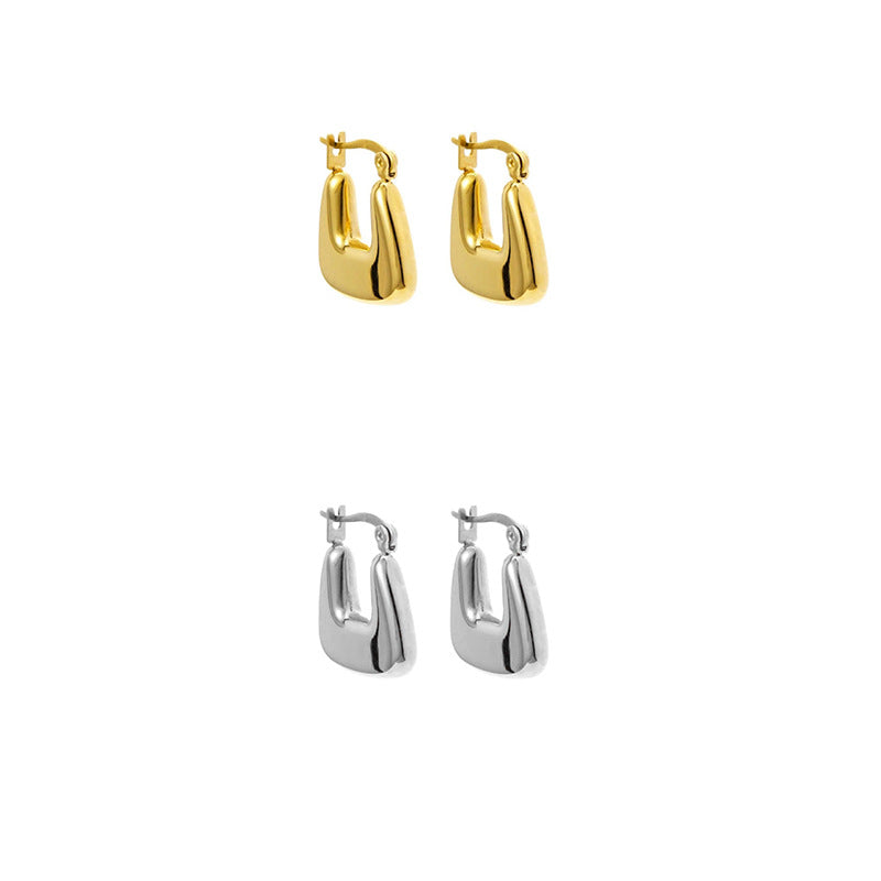 European and American Fashion Hot Style Ins Geometric High-End Retro Earrings French Style Accessible Luxury Stacking Set Earrings Jewelry