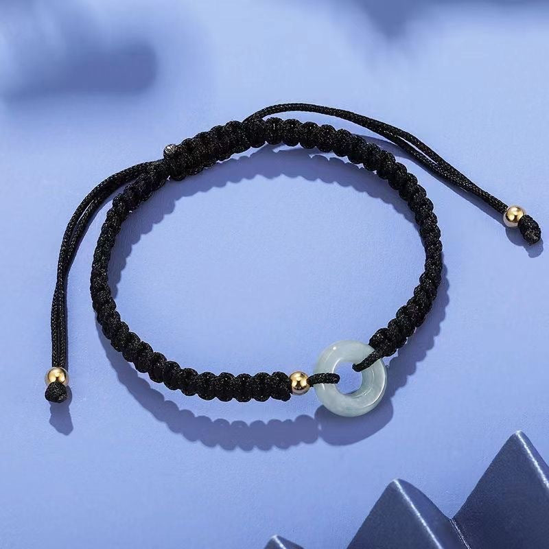 New Chinese Style Design Sense Plum Blossom Woven Bracelet Women's Chinese Style Adjustable Woven Hand Rope Gift Hand Woven Rope