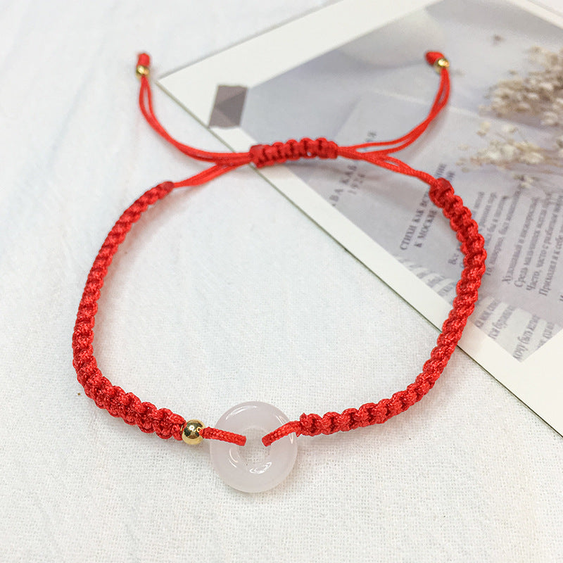 New Chinese Style Design Sense Plum Blossom Woven Bracelet Women's Chinese Style Adjustable Woven Hand Rope Gift Hand Woven Rope