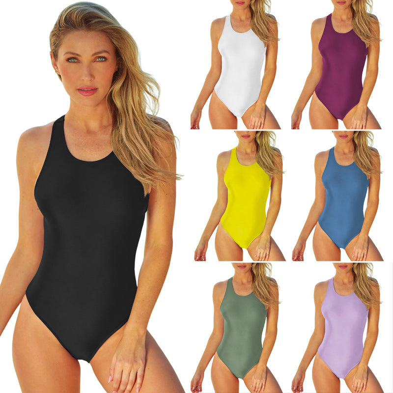 European and American Style Women's Swimsuits, Plus-Size Hot Spring Swimwear, Professional 2026 New Model, Simple One-Piece Swimsuit for Women, Wholesale in Stock