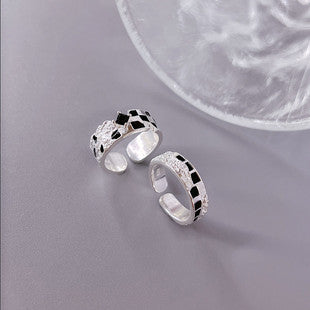 Thorn Rose Ring Women's ins Niche Design High-end Light Luxury Plain Silver Exquisite Sweet Adjustable Diet Ring