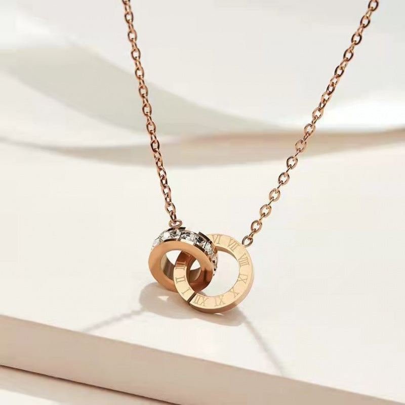 Double-Layer Necklace 2024 New Women's Sweater Chain Accessible Luxury Niche Design High-End Non-Fading Clavicle Chain Accessories