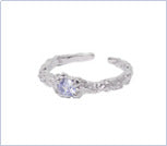 Thorn Rose Ring Women's ins Niche Design High-end Light Luxury Plain Silver Exquisite Sweet Adjustable Diet Ring