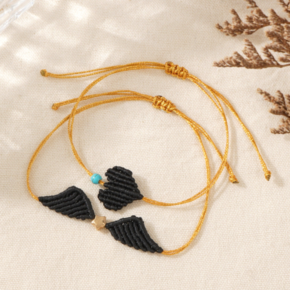 2025 Original New Angel Wings Bracelet Creative Hand-woven Bracelet Couple's Birthday Gift Light Luxury Bracelet