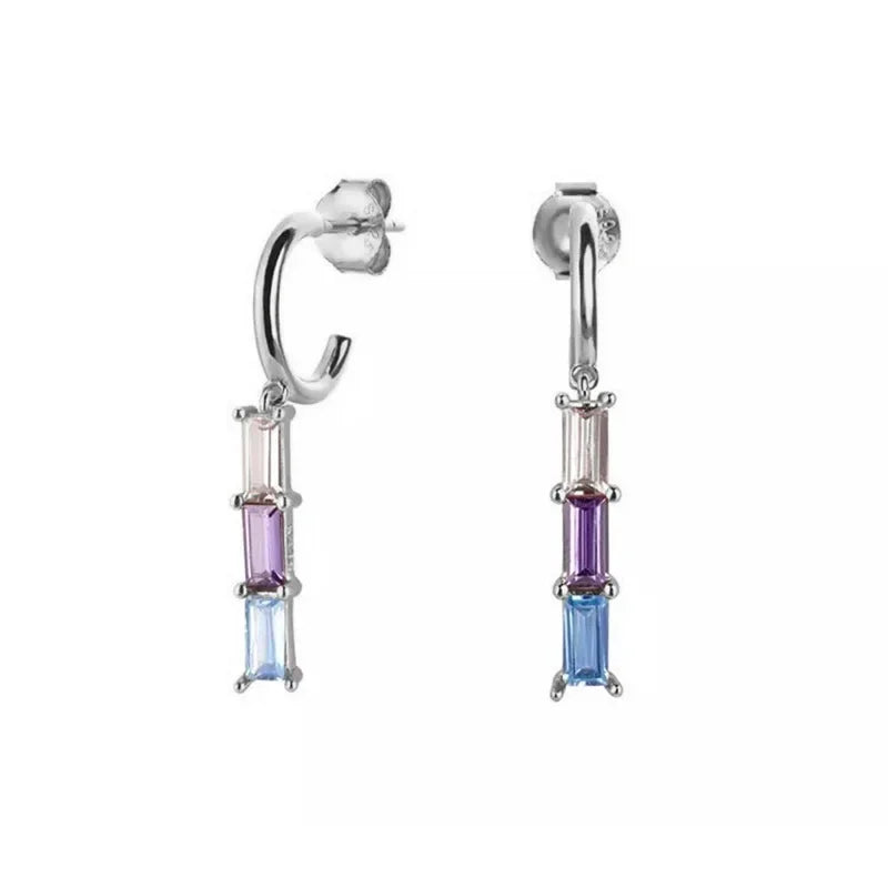 Europe and the United States cross-border luxury zircon earrings earrings fashion exquisite explosions ins wind earrings jewelry suit wholesale