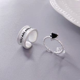 Thorn Rose Ring Women's ins Niche Design High-end Light Luxury Plain Silver Exquisite Sweet Adjustable Diet Ring