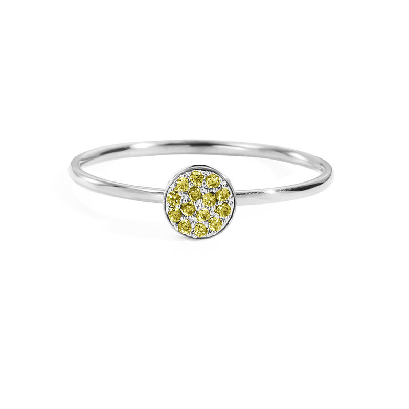 St.Delan Stainless Steel Full Diamond Ring Accessible Luxury Birthstone Ring Women's Titanium Steel Ring Cross-Border Jewelry Ring