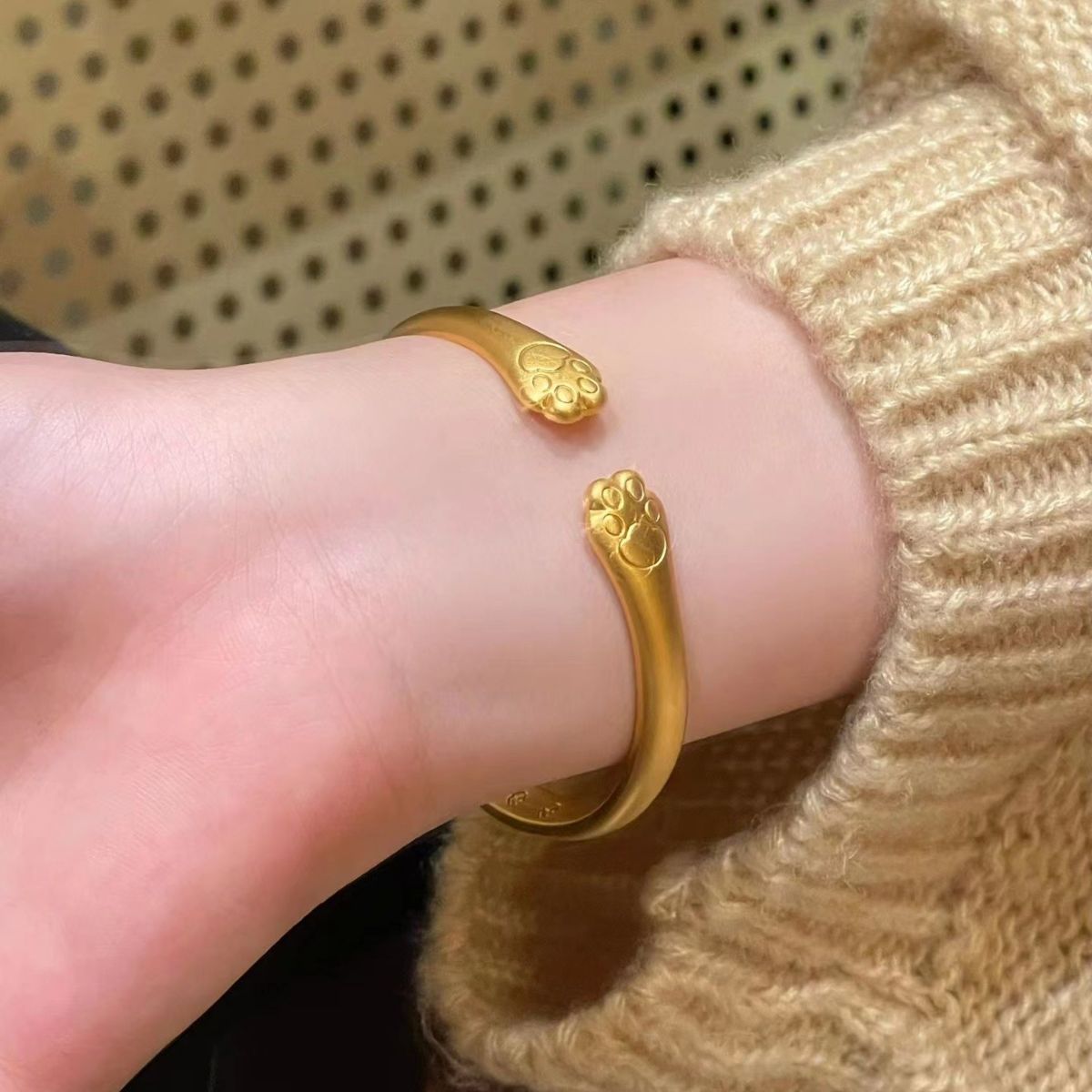 Cat Claw Bracelet Vietnam Shagin Ancient French Open Bracelet Kitty Claw Women's Pearl Nickel Fine Cat Claw Bracelet