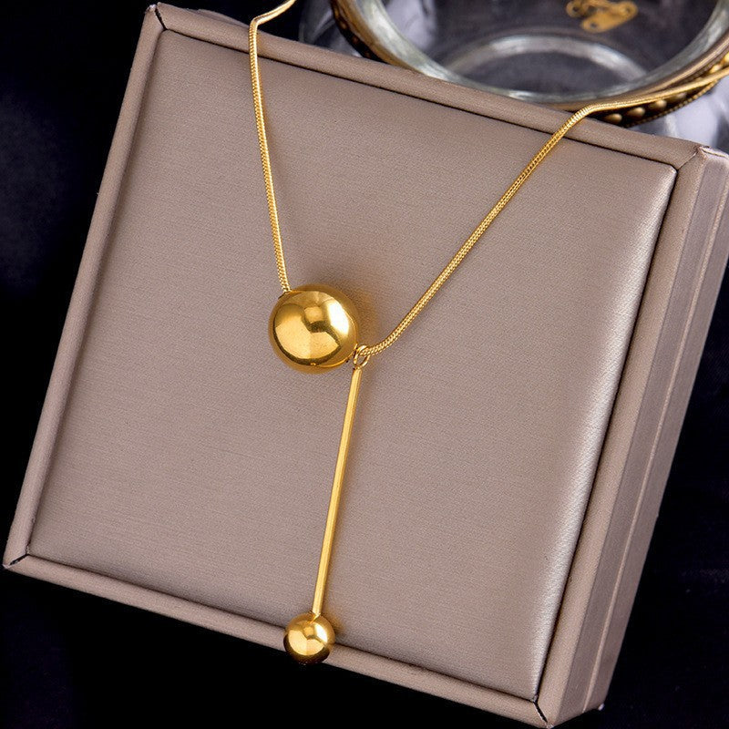 Double-Layer Necklace 2024 New Women's Sweater Chain Accessible Luxury Niche Design High-End Non-Fading Clavicle Chain Accessories