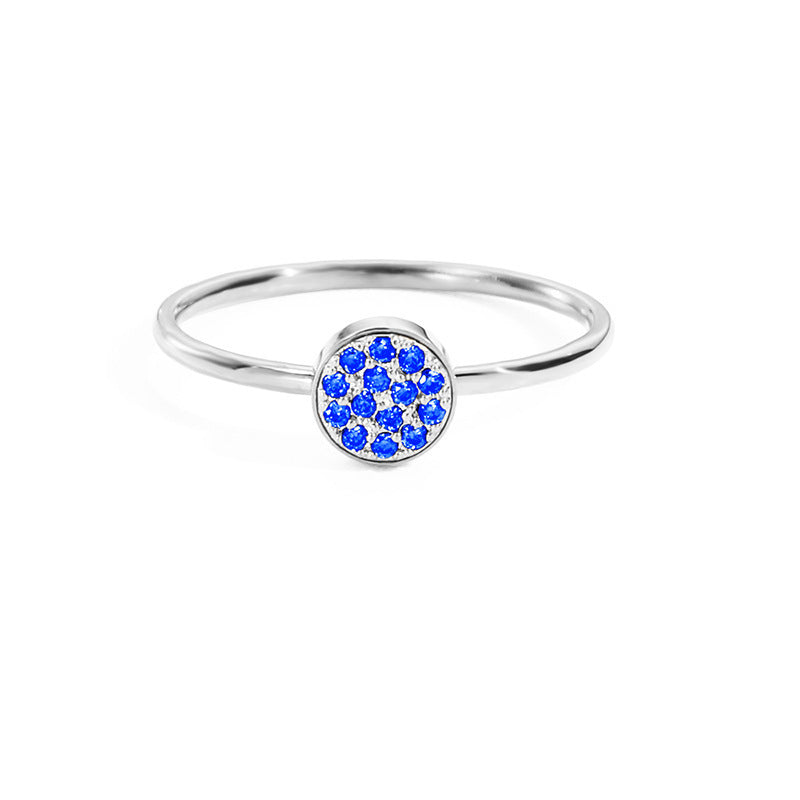 St.Delan Stainless Steel Full Diamond Ring Accessible Luxury Birthstone Ring Women's Titanium Steel Ring Cross-Border Jewelry Ring