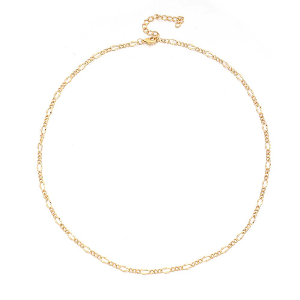 Lishan Versatile Bowknot Accessories Titanium Steel Metal Chain Series Layered Natural Stone Necklace Clavicle Chain for Women