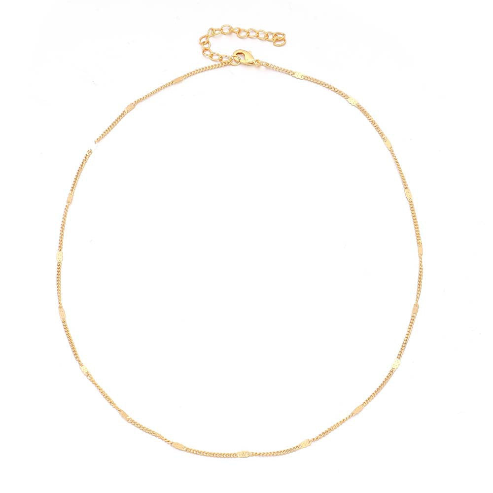 Lishan Versatile Bowknot Accessories Titanium Steel Metal Chain Series Layered Natural Stone Necklace Clavicle Chain for Women
