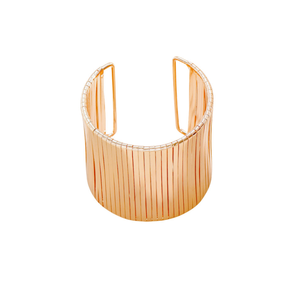 European and American Cross-border Trend Exaggerated Geometric Opening Wide Bracelet Women's Ins Simple Distinctive Winding Exquisite Fashion Handpiece