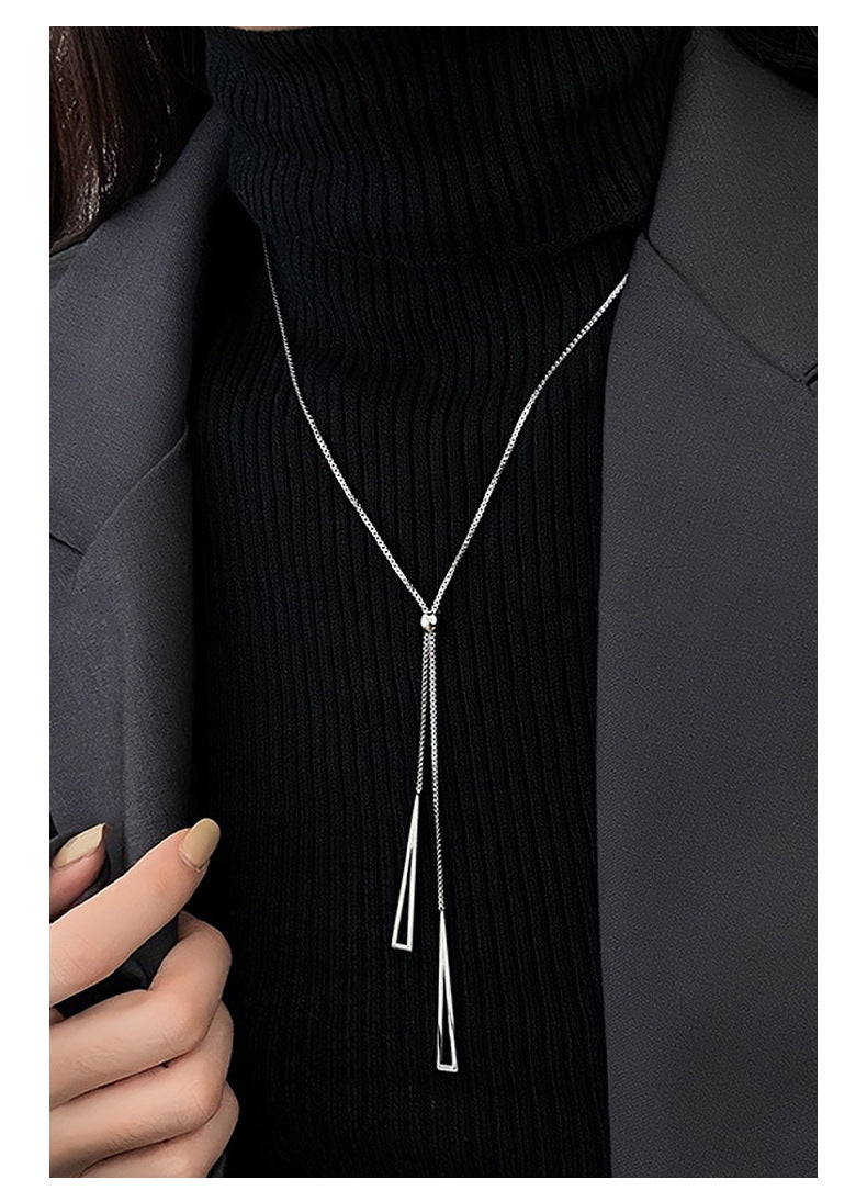 Double-Layer Necklace 2024 New Women's Sweater Chain Accessible Luxury Niche Design High-End Non-Fading Clavicle Chain Accessories