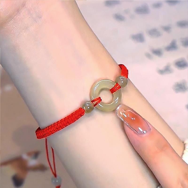 New Chinese Style Design Sense Plum Blossom Woven Bracelet Women's Chinese Style Adjustable Woven Hand Rope Gift Hand Woven Rope