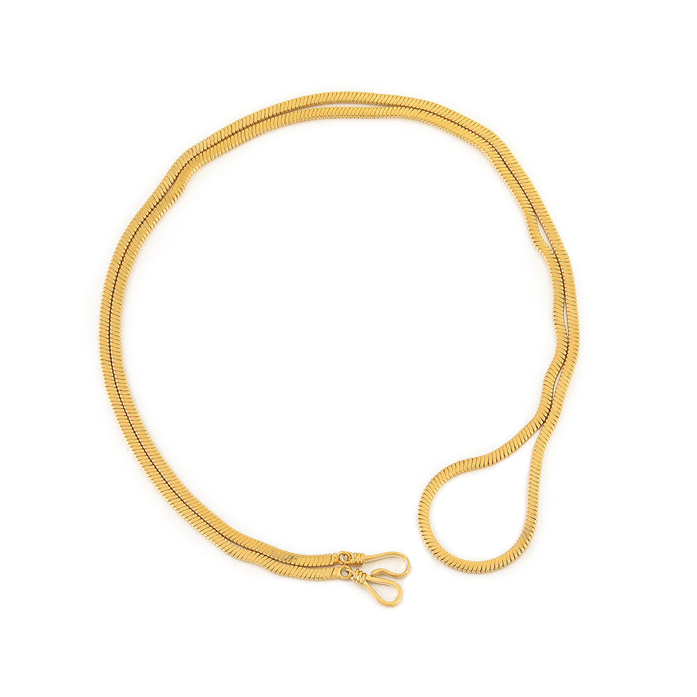 Lishan Versatile Bowknot Accessories Titanium Steel Metal Chain Series Layered Natural Stone Necklace Clavicle Chain for Women