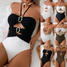 2025 Two-Piece Multicolor Swimsuit for Women, Waist-Cinching, Slim-Fitting, Quick-Drying, European and American Cross-Border Sexy Bikini, High-End Swimwear for Women