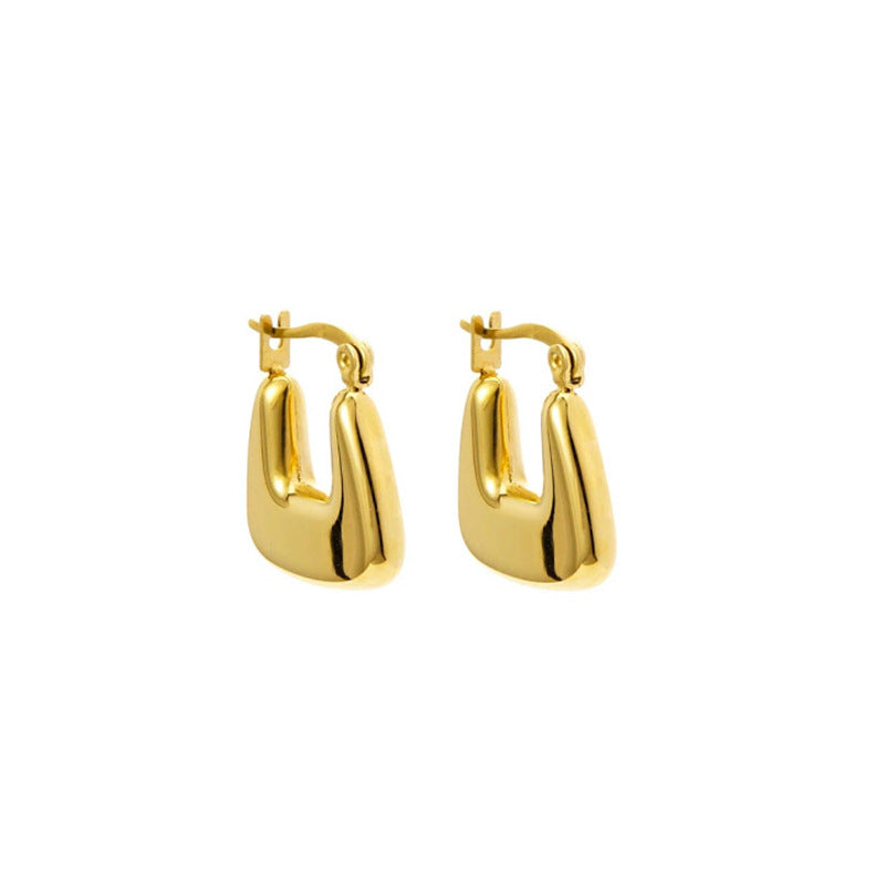 European and American Fashion Hot Style Ins Geometric High-End Retro Earrings French Style Accessible Luxury Stacking Set Earrings Jewelry
