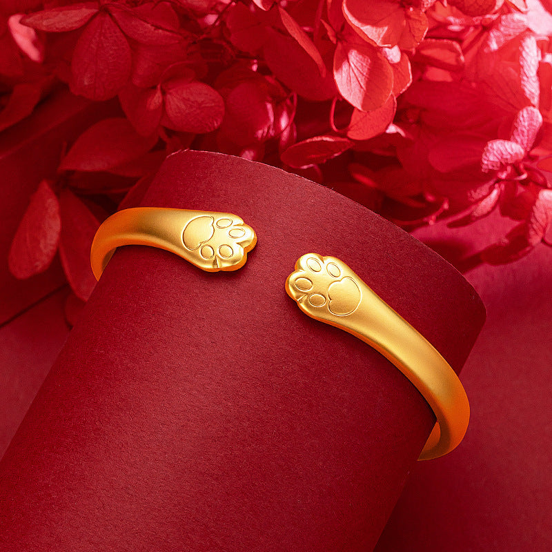 Cat Claw Bracelet Vietnam Shagin Ancient French Open Bracelet Kitty Claw Women's Pearl Nickel Fine Cat Claw Bracelet