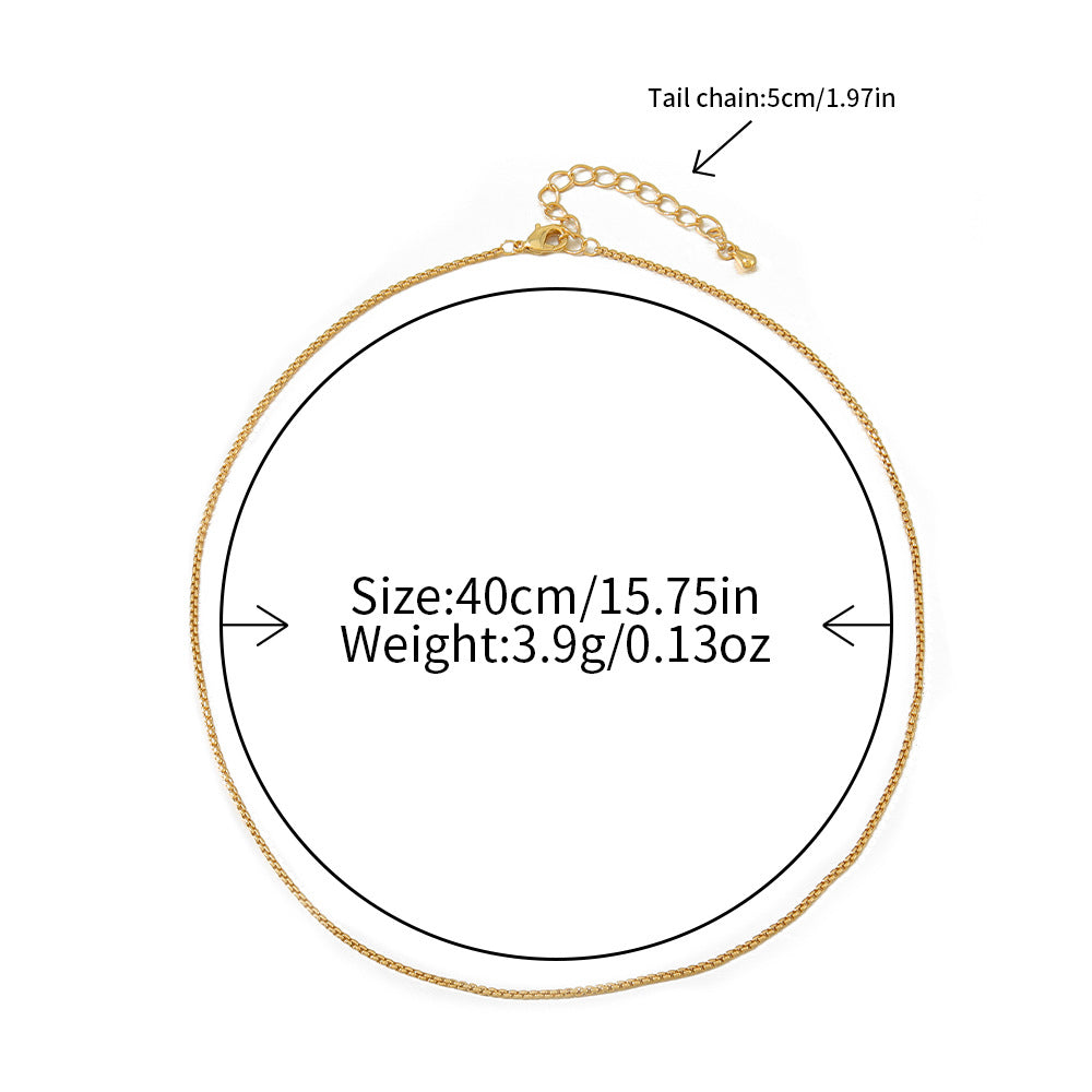 Lishan Versatile Bowknot Accessories Titanium Steel Metal Chain Series Layered Natural Stone Necklace Clavicle Chain for Women
