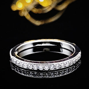 Luxury multi-row 3A zircon micro-inlaid full diamond ring eternal ring jewelry phantom r4575