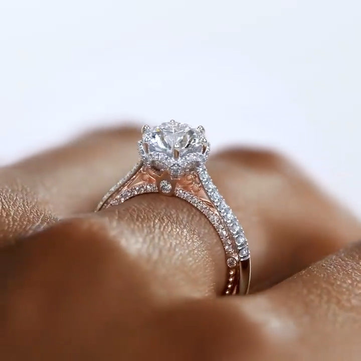 Wish Amazon New Niche Light Luxury Ring Ring Women's High Design Sense r7988