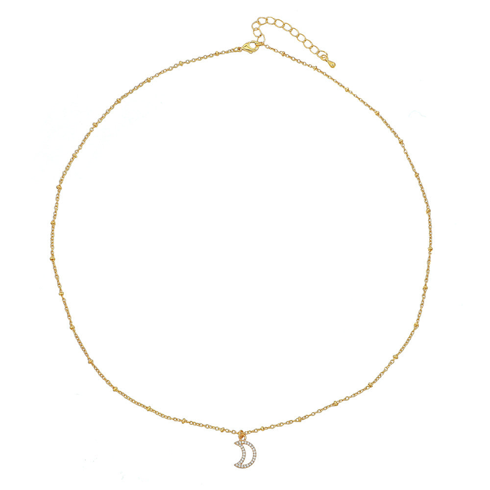 Lishan Versatile Bowknot Accessories Titanium Steel Metal Chain Series Layered Natural Stone Necklace Clavicle Chain for Women
