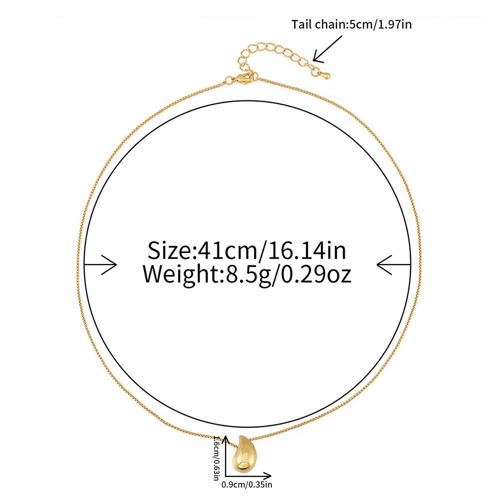 Lishan Versatile Bowknot Accessories Titanium Steel Metal Chain Series Layered Natural Stone Necklace Clavicle Chain for Women