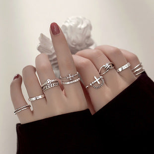 Thorn Rose Ring Women's ins Niche Design High-end Light Luxury Plain Silver Exquisite Sweet Adjustable Diet Ring