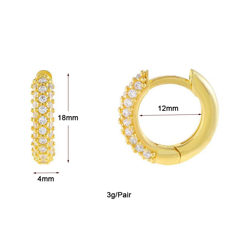 European and American Fashion Hot Style Ins Geometric High-End Retro Earrings French Style Accessible Luxury Stacking Set Earrings Jewelry