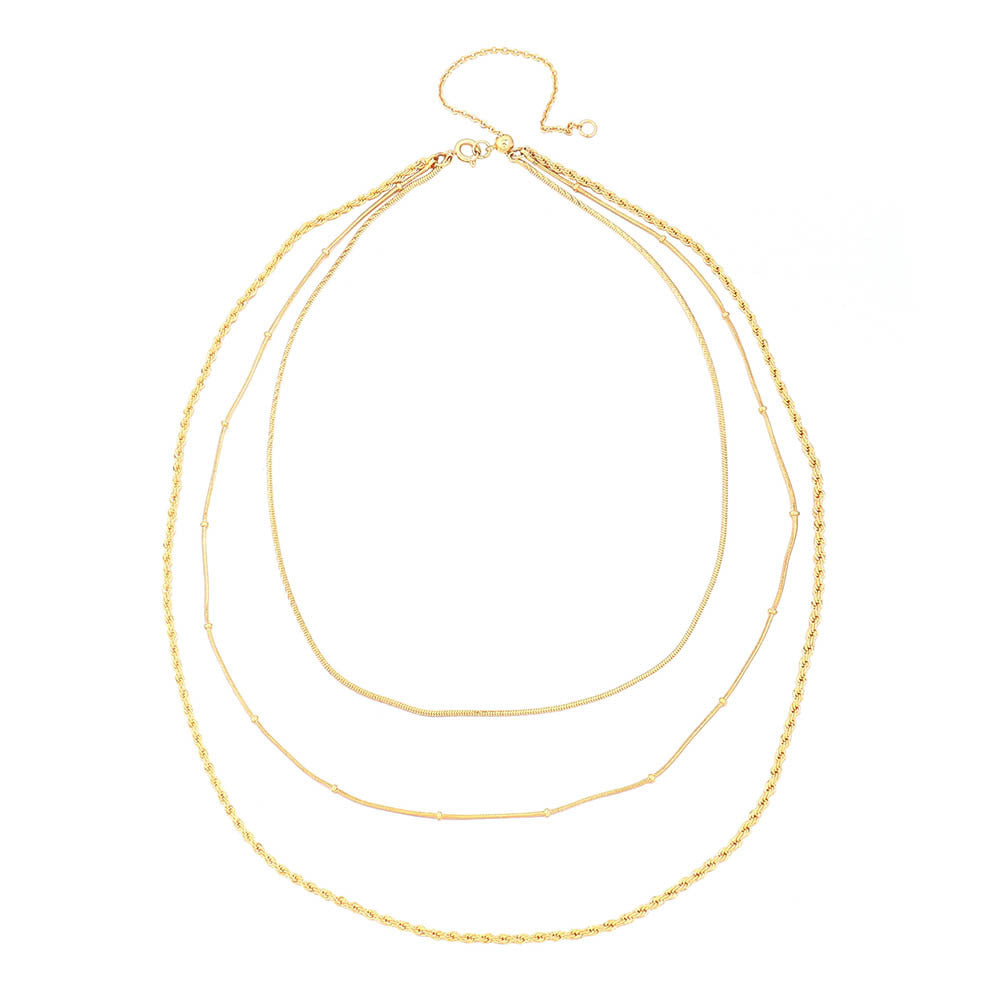 Lishan Versatile Bowknot Accessories Titanium Steel Metal Chain Series Layered Natural Stone Necklace Clavicle Chain for Women