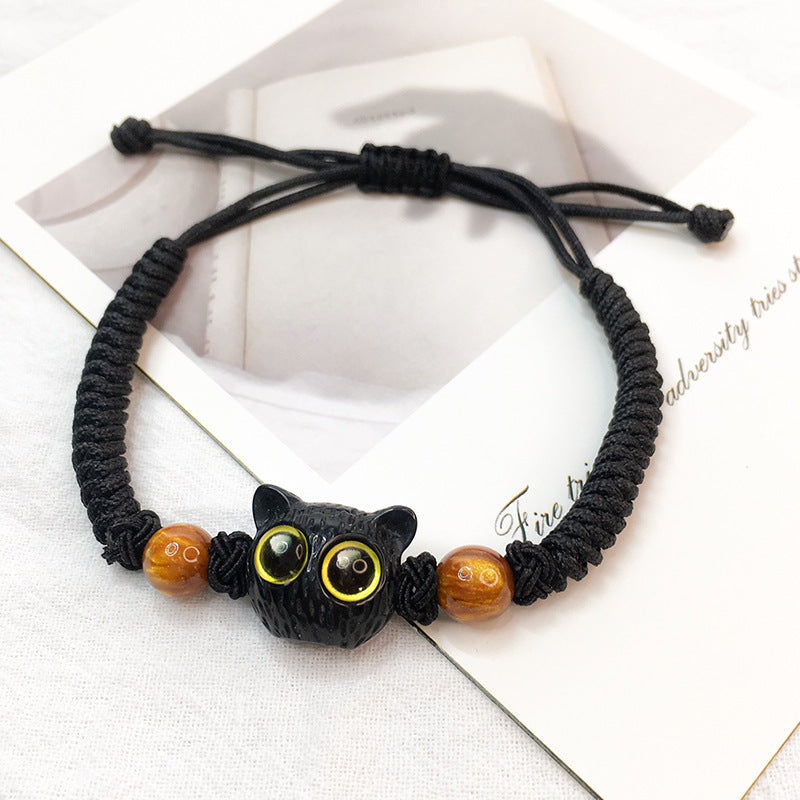 New Chinese Style Design Sense Plum Blossom Woven Bracelet Women's Chinese Style Adjustable Woven Hand Rope Gift Hand Woven Rope