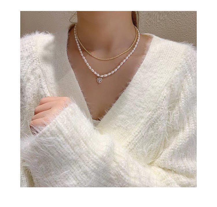 Sparkling Necklace Women's Light Luxury Niche Lockbone Chain New High-end Star Necklace Chain Simple Accessories