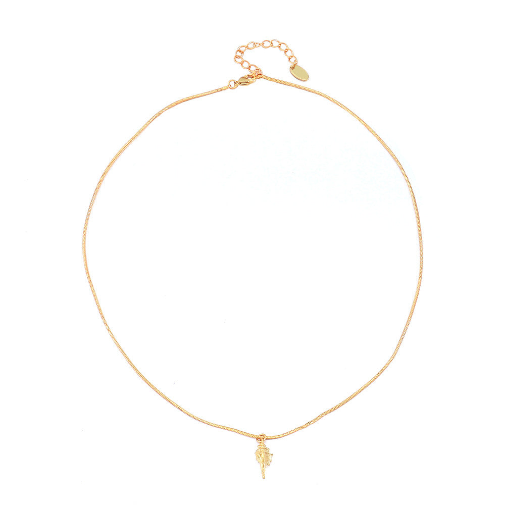 Lishan Versatile Bowknot Accessories Titanium Steel Metal Chain Series Layered Natural Stone Necklace Clavicle Chain for Women