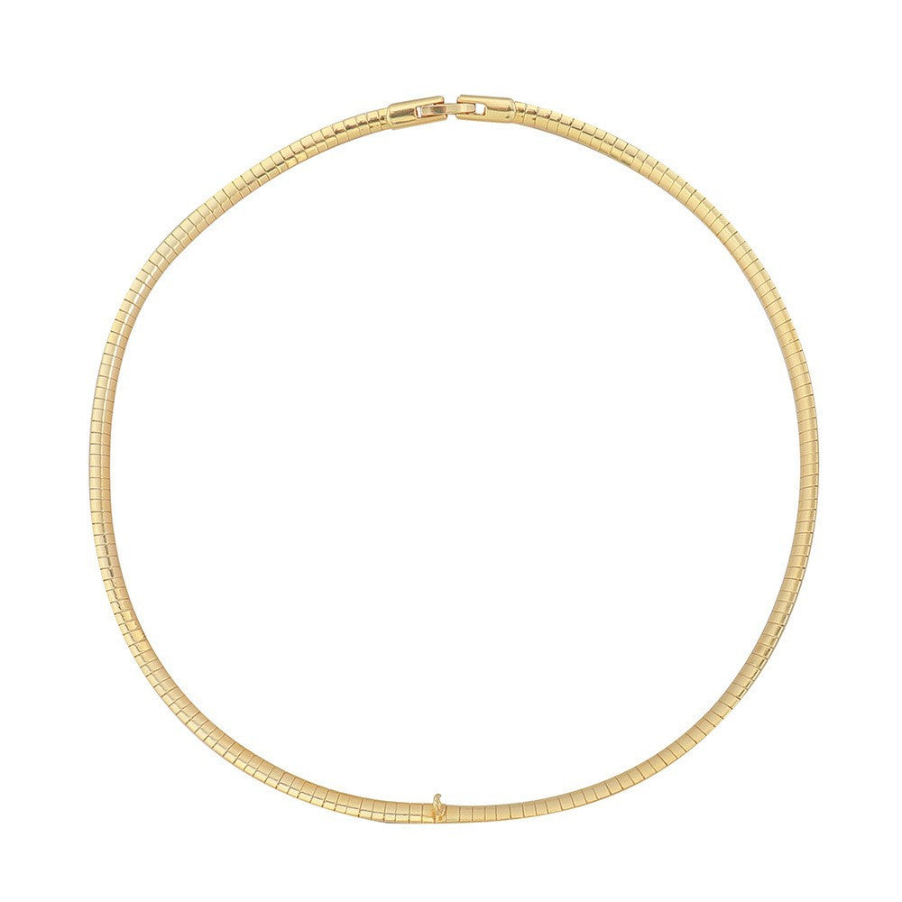 Lishan Versatile Bowknot Accessories Titanium Steel Metal Chain Series Layered Natural Stone Necklace Clavicle Chain for Women