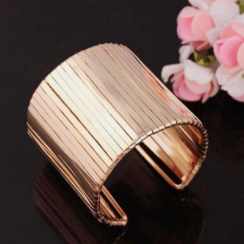 European and American Cross-border Trend Exaggerated Geometric Opening Wide Bracelet Women's Ins Simple Distinctive Winding Exquisite Fashion Handpiece