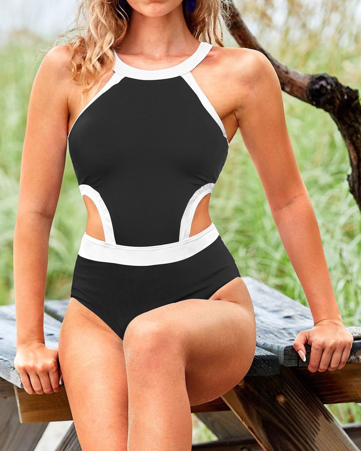 2025 Summer New European and American Professional Racing Swimsuit for Women, High-End Backless European-Style One-Piece Swimsuit, Quick-Drying Swimwear