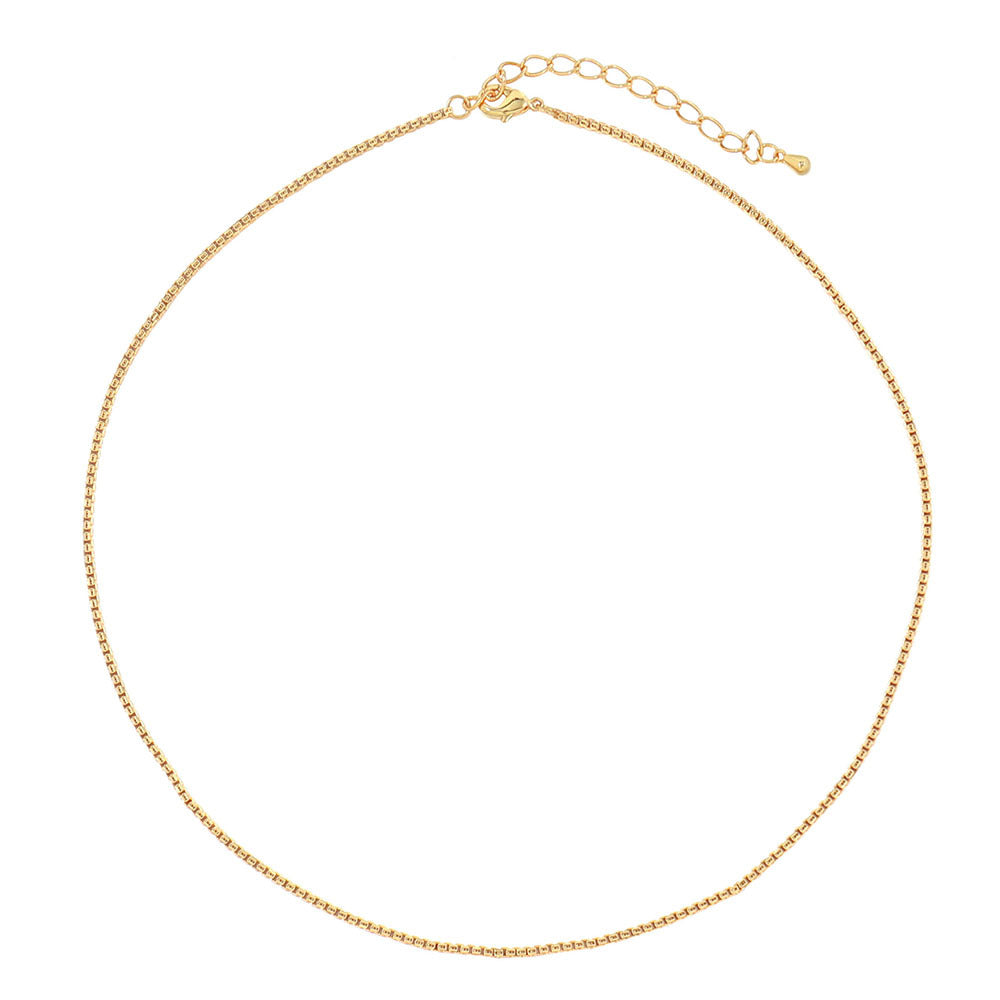 Lishan Versatile Bowknot Accessories Titanium Steel Metal Chain Series Layered Natural Stone Necklace Clavicle Chain for Women