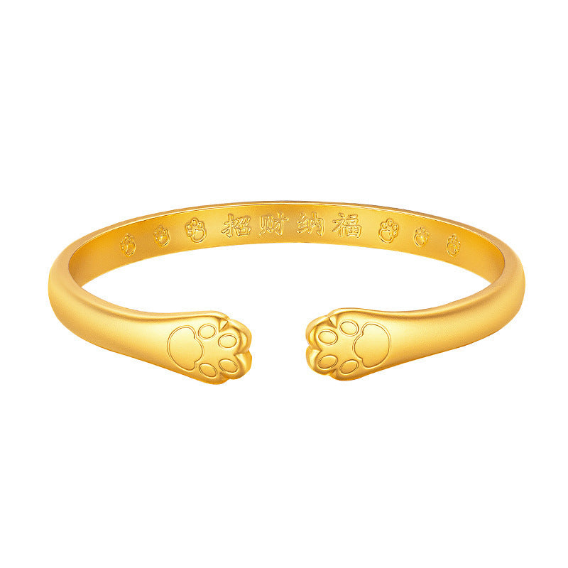 Cat Claw Bracelet Vietnam Shagin Ancient French Open Bracelet Kitty Claw Women's Pearl Nickel Fine Cat Claw Bracelet