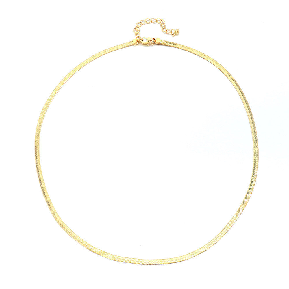 Lishan Versatile Bowknot Accessories Titanium Steel Metal Chain Series Layered Natural Stone Necklace Clavicle Chain for Women